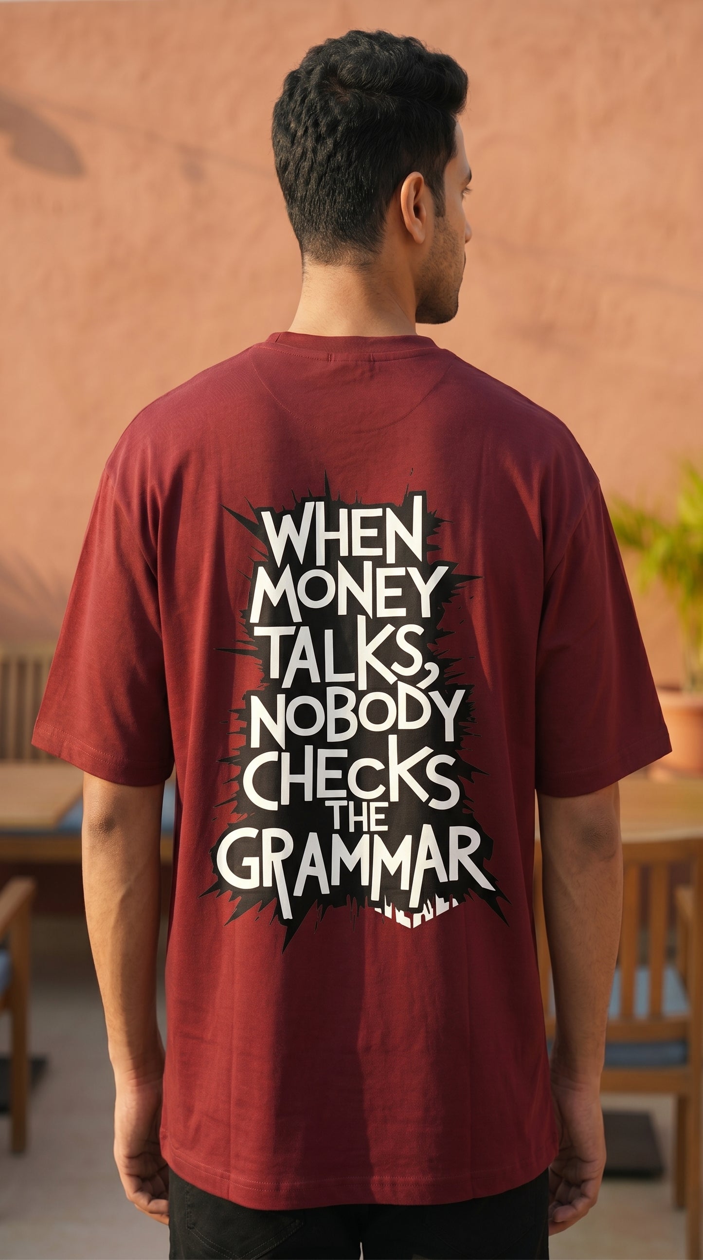 Money Talks – Oversized (Maroon)