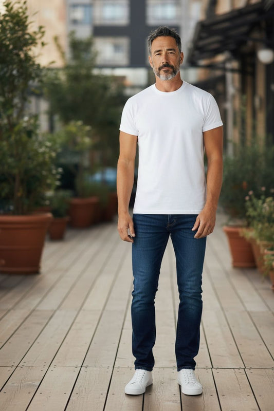 Unisex 100% Cotton Plain Round Neck T-Shirt – 180 GSM (White) | Classic Tee