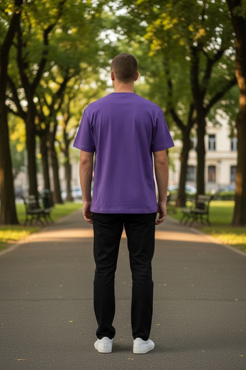 Unisex 100% Cotton Plain Round Neck T-Shirt – 180 GSM (Lavender) | Classic Tee