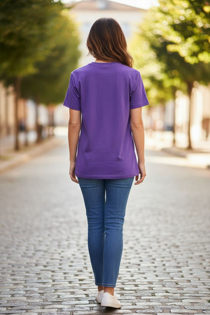 Unisex 100% Cotton Plain Round Neck T-Shirt – 180 GSM (Lavender) | Classic Tee