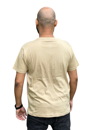 Classic Everyday Tee – 180 GSM Cotton Plain Tshirt in Beige