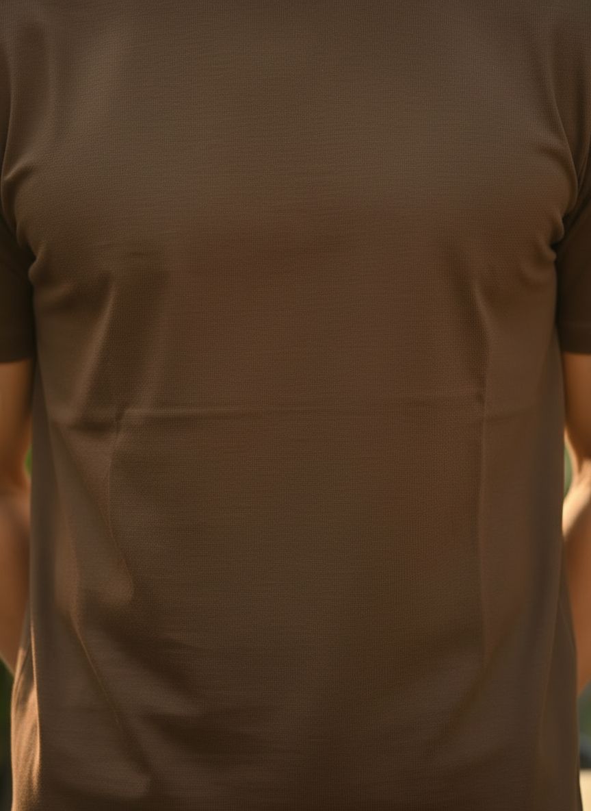 Unisex 100% Cotton Plain Round Neck T-Shirt – 180 GSM (Coffee Brown) | Classic Tee