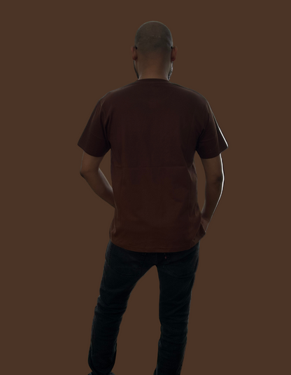 Classic Everyday Tee – 180 GSM Cotton Plain Tshirt in Coffee Brown