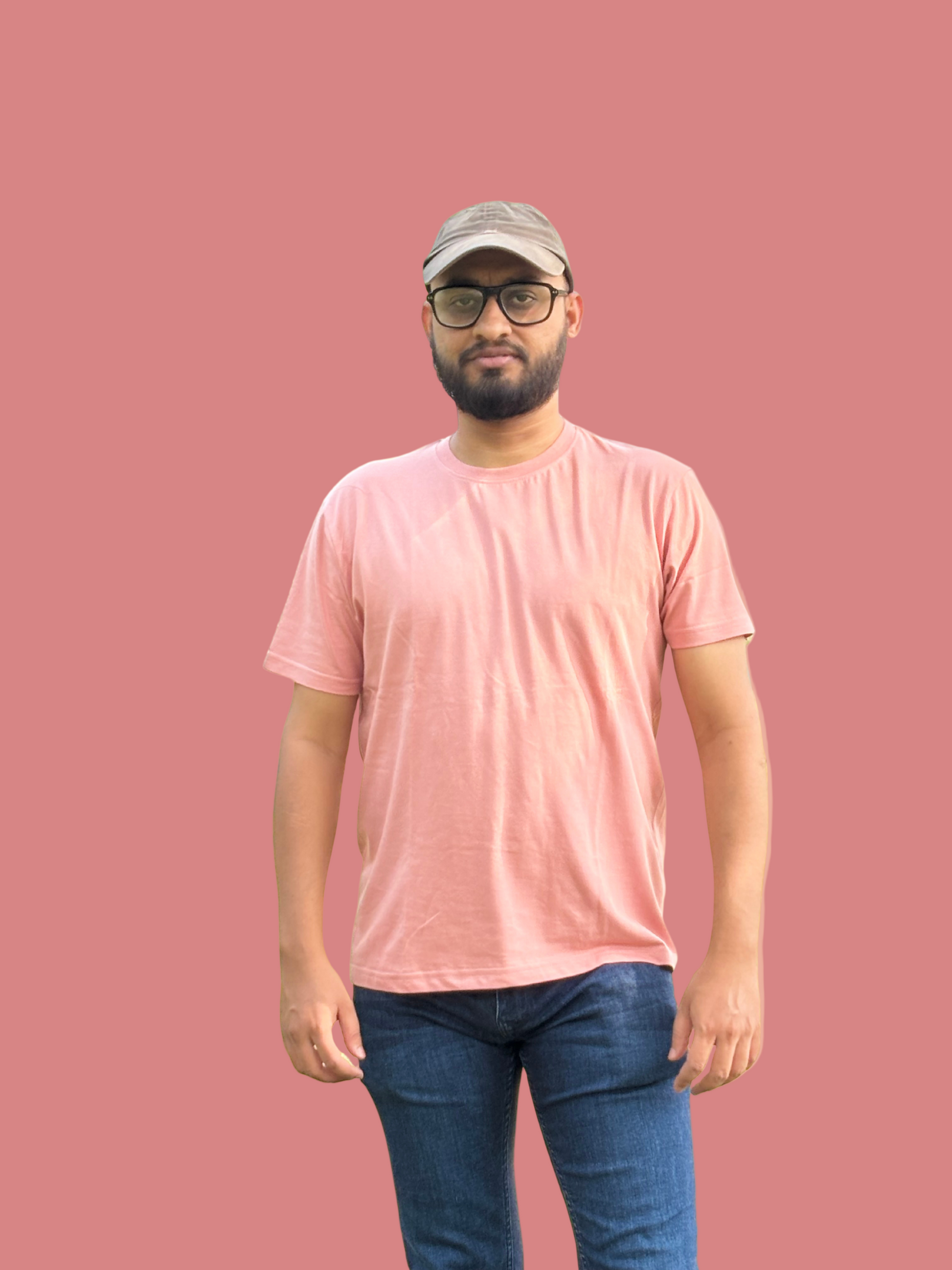 Unisex Dusk Pink Round Neck Cotton T-Shirt – Plain Tee