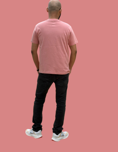 Classic Everyday Tee – 180 GSM Cotton Plain Tshirt in Dusky Pink