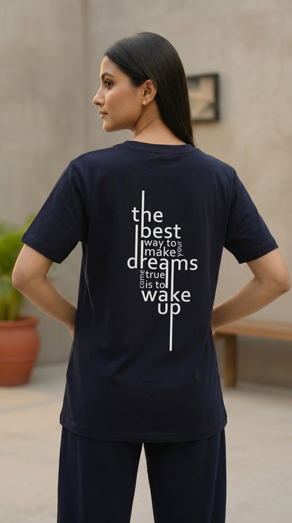 Wake Up – Oversized (Deep Navy)